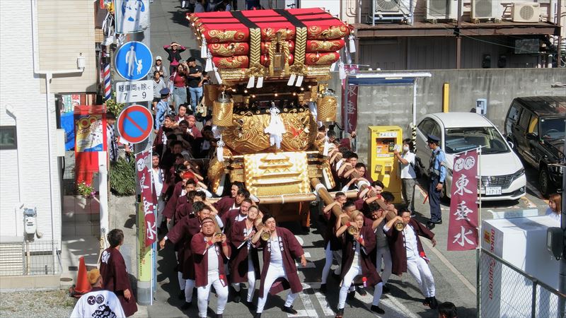 布団太鼓巡行 海神社